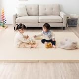 タンスのゲン プレイマット 2つ折り 折りたたみ 140×200 厚み 4㎝ 防水 防音 軽量 ベビーマット 折りたたみマット 31800080(101686)