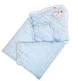 エルフ ベビー(Fairy Baby)ベビーおくるみ シュラフ 新生児布団 ブランケット 秋冬 暖かい(ブルー)