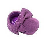 ZOEREA(ゾエレア)　歩行練習シューズ　ベビーシューズ　ソフトソールシューズ　ルームシューズベビー　幼児シューズ　新生児靴　滑り止め　柔らか　出産お祝い　フリンジと蝶リボン飾り　女の子　赤ちゃん靴