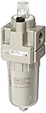 SMC AL20-N01-3CZ Lubricator, Polycarbonate Bowl with Bowl Guard and Drain Cock, 25 mL Oil Capacity, 