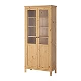 【IKEA/イケア】HEMNES キャビネット パネル/ガラス扉付き, ライトブラウン