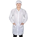 uxcell　静電防止服　作業着　帯電防止オーバーオール　ESD総合ドレス　静電気防止総合　メンズ　レディース　男女兼用　Ｓ
