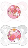 MAM Trends Silicone Pacifier, Pink, 0-6 Months, 2-Count by MAM [並行輸入品]