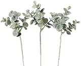 asca 造花 ユーカリピック 全長17cm フロストグリーン (1束3本) A-42068-051F