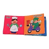 B Baosity 布えほん　ベビー用　無毒　布の絵本 知育玩具 サウンド 学習 多機能 図形 ボタン 動物　全8種 - スタイル1