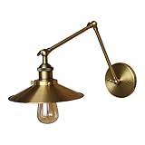 照明 壁 可動式 ウォールランプ 平傘型 アンティークゴールド（古金） [幅22×高66.5cm] INK-1001030H