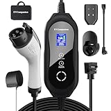 EVCompanion レベル1-2 EV充電器 (16アンペア 110-240V 25フィートケーブル) ポータブル電気自動車充電器 NEMA 6-20プラグ NEMA 5-15アダプター プラグインホームEV充電ステーション SAE J1772 Evs用