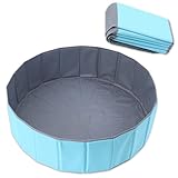 Nicheez ボールプール ベビーサークル キッズ プレイ コンパクト 折りたたみ 室内 室外 120cm 収納袋付 (ブルー)