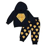 (プタス)Putars ベビー服 子供服 上下セット 二点セット 男の子 パーカー 長袖 ダイヤモンド柄 可愛い オシャレ スポーツ 運動会 旅行 記念日 プレゼント 6-24ヶ月