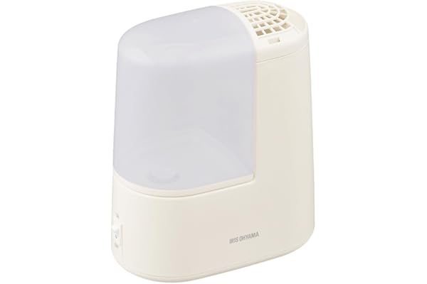 アイリスオーヤマ(IRIS OHYAMA) 加湿器 スチーム式(加熱式) 加湿量 120ml タンク容量 1.3L ~3畳 11時間連続加湿 アロマ対応 小型 卓上 デスク用 AHM-H12B-C アイボリー