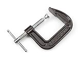TEKTON 2-1/2-inch Deep Throat Depth Malleable Iron C-Clamp 2-1/2-Inch Jaw Opening 2-3/8-Inch Throat 
