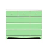 アルファタカバベビータンスシリーズパレット115cm幅4段ライトグリーン