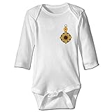 Sasa85 大勲位菊花章 正章 日本 最高勲章 イラスト 長袖ボディースーツ ベビー服 おくるみ 新生児 フィットオール ホワイト 24 Months