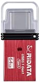 ・デュアルUSBメモリー RI-HT1U3164RD USB 3.1 Gen1 64GB Type-C/USB A 超高速データ転送 レッド パソコンにもスマホにもタブレットにも使える RiDATA (64, GB)