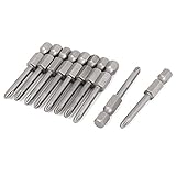 Uxcell　プラスドライバービット　金属　グレー　 　PH2　磁気　6mm