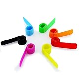 Allytech(TM) 6 pieces Reusable Fastening Velcro Cable Ties with Microfiber Cloth in Retail Packaging