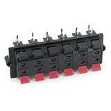 uxcell　スピーカーターミナルボード　プッシュタイプ　赤黒　12ポジション　12ピン