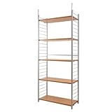 突っ張り壁面間仕切りラック　幅90cm　背板無しタイプ　ナチュラル色　NJ-0193