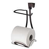 InterDesign Axis Toilet Paper Holder for Bathroom Storage, Over the Tank - Bronze by InterDesign