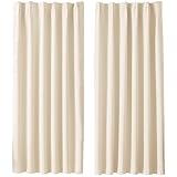 Hansleep カーテン 1級遮光 幅150cm×丈230cm 2枚組 ベージュ 断熱 防寒 防音 省エネ 厚手 無地 おしゃれ 洗える 