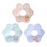 Tortor 1bacha(JP) ベビー スタイ 女の子 3枚セット 車柄 動物柄 360度回転 よだれかけ 赤ちゃん スナップ 綿100% 柔らかい ビブ 男の子 新生児 出産祝い プレゼント (