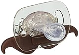 BabyStache Kissable Baby Pacifier. Kissable Barber Brown | Cute & Funny Mustache Pacifiers for Babie