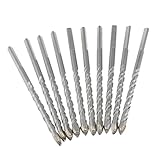 B Blesiya ツイストドリルビット　ストレートシャンク　ドリル刃　回転ツール　チタンコーティング　6mm　10個入り