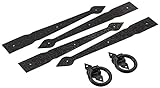 Nationalハードウェアn109 – 018 V8414 Spearゲートキットwith Ring Pull、ブラック（2パック）