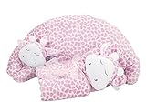 Maven Gifts: Angel Dear Pink Giraffe Blankie with Angel Dear Pink Giraffe Curved Pillow - Perfect Se