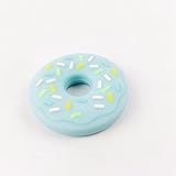 Mamimami Home シリコーン製 歯固め ドーナツ 幼児 歯が生える プレゼント 噛の玩具 53x11mm 1個 ブルー