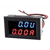 uxcell LEDデジタルパネルメーター プラスチック 電子部品 パネルマウントゲージ 1個入り