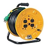 日動工業 100V 一般型ドラム アース付 接地 2P 15A 125V コンセント数:4 長さ50m SVCT3.5×3 アースチェックランプ付 NDN-E54F