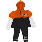 NHL Philadelphia Flyers Little Girls幼児用2ピースZipupパーカーとパンツセット