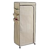 山善(YAMAZEN) カバー付きハンガーラック 幅70 キャスター付き アイボリー GGH-70(IV)