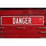 DANGER メッセージ サイン 看板 エンボス プレート 警告