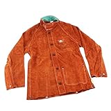 KESOTO 溶接ジャケット　作業コート　断熱性　難燃性　牛革 防護服　スパッタ保護 やけど防止