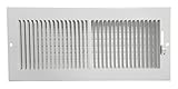 Hart & Cooley 661シリーズ12 " x 4 "ホワイト天井または側壁登録# 010821 ( Fits A 12 " x 4 "穴)