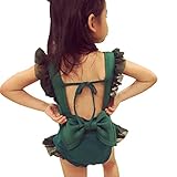 [FERE8890] 女の子 ベビー 連体水着 蝶結び ヘアバンド セクシー 韓国スタイル 女の子 ベビー 水泳 ディズニー 水遊び 海 写真撮影 ギフト グリーン 7# 適合身長90〜100cm