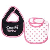 お買い得!![ベビービブ]スタイ2枚セット/Dainty Girl ピンクドット