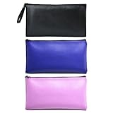 Leatherette Money Bankデポジットバッグユーティリティファスナーコインバッグ11 × 6インチ3パック