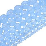 【STAR LOONG】天然石 ブルーカルセドニー 薄色 ラウンド 8mm １連（約39cm）パワーストーンビーズ ハンドメイド