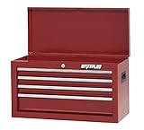 Waterloo Shop Series 4-Drawer Tool Chest with Full-Extension Friction Drawer Slides, Red Finish, 26"