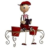 SINAPP ガーデンオブジェ 観葉ポット ブリキ風 ガーデニング プランター 庭 SIK2218 レッド