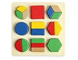Early Learning Geometry Shape Jigsaw Shape Pairing Blocks Children Puzzle Toy Children's puzzle by U