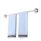 自己粘着15.74-inchバスルームタオルバーSus 304ステンレス鋼浴室壁シェルフラック吊り下げタオルStick On Stickyハンガー現代のスタイル