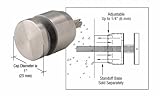 CRL Brushedステンレス調節可能な高さスタンドオフキャップfor 3 / 4 "ベース