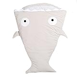 Genda 2Archer(JP) 　可愛い　サメ　ベビー　赤ちゃん　子供用　シュラフ　寝袋　寝具　新生児　お出かけ　秋冬　厚手　暖かい　布団　寒さ対策　8色　プレゼント　祝い (グレー)