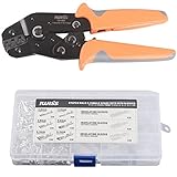 アイウィス(IWISS) 平型端子 スリーブ オス・メス 計270点 配線作業に オープンパレル端子 同時圧着ペンチ SN-48B + 270KIT