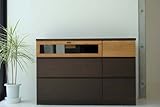 日本製 北欧風 幅120cm TVチェスト テレビボード ナチュラル/ブラウン 完成品