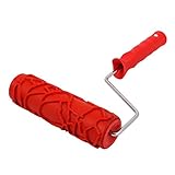 uxcell ペイントローラーワットハンドル ソフトラバー ローラーバケ 金属材質 ペイントブラシ